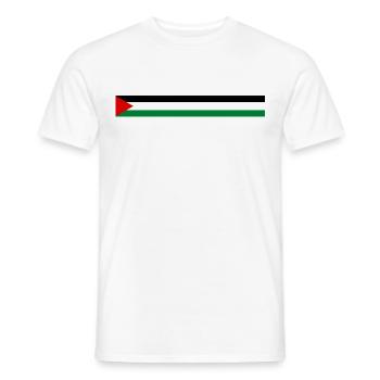 Drapeau de la Palestine - à travers - T-shirt homme - blanc - Devant - AI Model Male 178 dark (178cm)
