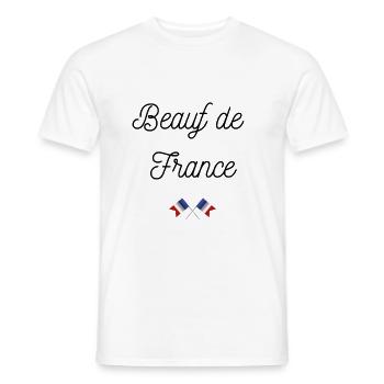 Beauf de France - T-shirt homme - blanc - Devant - AI Model Male 178 dark (178cm)