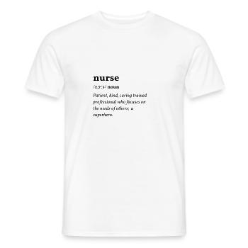 Infirmière (infirmière) Clean Edition - T-shirt homme - blanc - Devant - AI Model Male 178 dark (178cm)