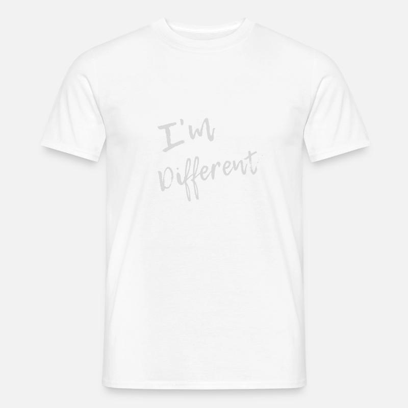 Ich bin anders - Männer T-Shirt - Weiß