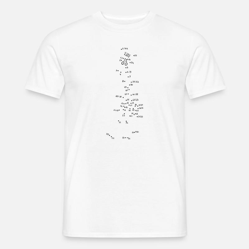Connecting Points Spiel - Tier Giraffe - Männer T-Shirt - Weiß
