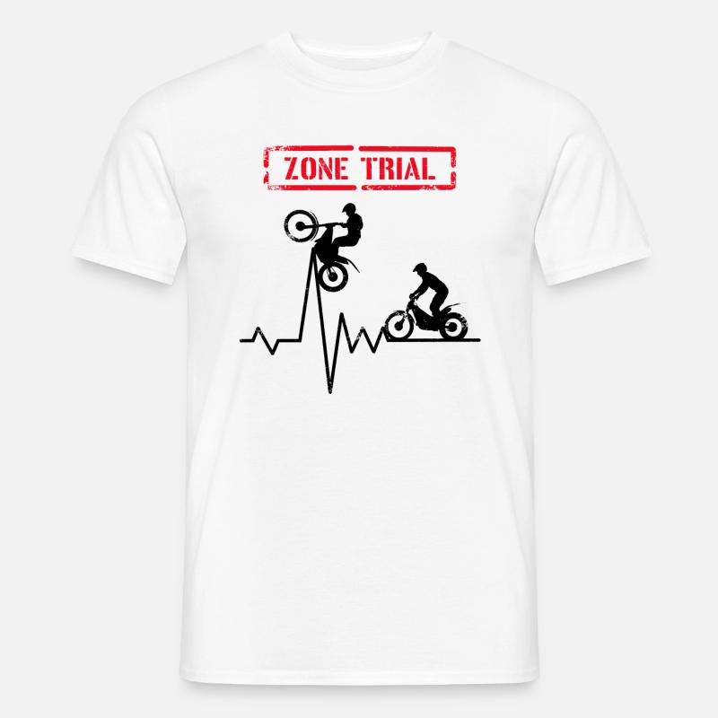 Zonen-Testversion - Heartbeat Moto-Testversion - Männer T-Shirt - Weiß