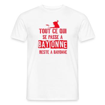 Feria de Bayonne - T-shirt homme - blanc - Devant - AI Model Male 178 dark (178cm)