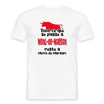 Féria de Mont-de-marsan - T-shirt homme - blanc - Devant - AI Model Male 178 dark (178cm)
