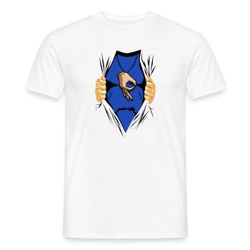 Game of the surprise necklace round! - Men's T-Shirt - white - Front - AI Model Male 178 dark (178cm)