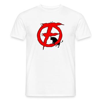 Red and black Féria logo - Men's T-Shirt - white - Front - AI Model Male 178 dark (178cm)