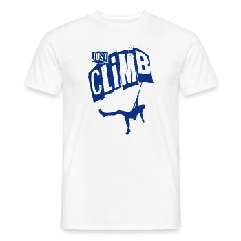 Einfach klettern - Geschenk für Kletterer - Männer T-Shirt - Weiß - Vorne - AI Model Male 178 dark (178cm)