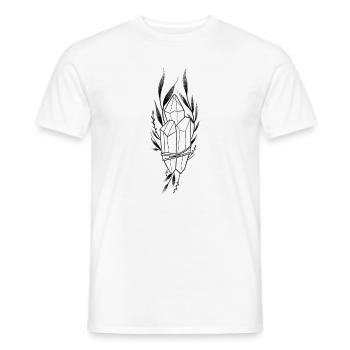 Cristal floral dotwork - T-shirt homme - blanc - Devant - AI Model Male 178 dark (178cm)