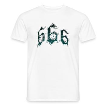 666 dunkle Skizzenkunst - Männer T-Shirt - Weiß - Vorne - AI Model Male 178 dark (178cm)