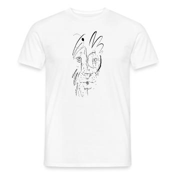 Löwenkopfskizze - Männer T-Shirt - Weiß - Vorne - AI Model Male 178 dark (178cm)