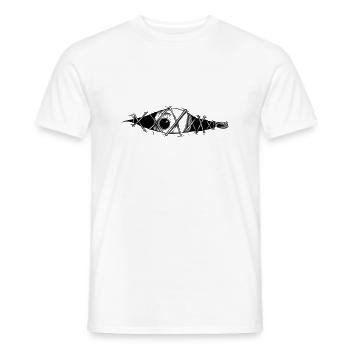 Zeichnung im Stil eines dunklen Auges - Männer T-Shirt - Weiß - Vorne - AI Model Male 178 dark (178cm)