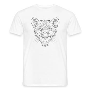 Löwenkopfskizze - Männer T-Shirt - Weiß - Vorne - AI Model Male 178 dark (178cm)