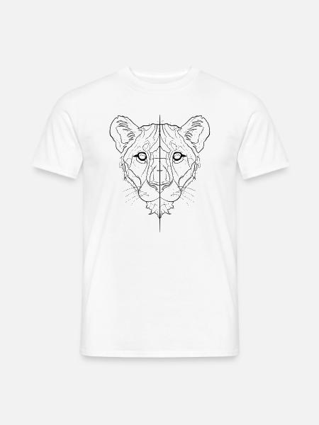 Lion's head sketch - Men's T-Shirt - white