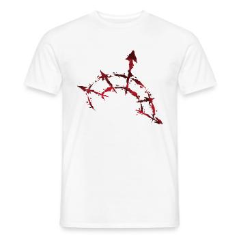Étoile du chaos Dark rouge & noir - T-shirt homme - blanc - Devant - AI Model Male 178 dark (178cm)