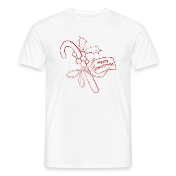 Merry christmas - Men's T-Shirt - white - Front - AI Model Male 178 dark (178cm)