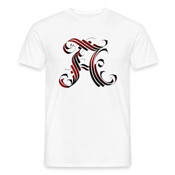 Buchstabe A - Männer T-Shirt - Weiß - Vorne - AI Model Male 178 dark (178cm)