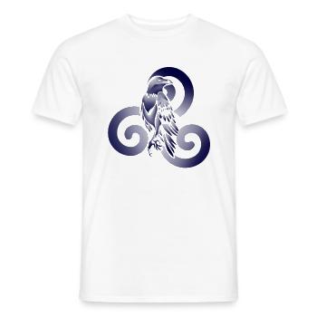 Raven triskel background - Men's T-Shirt - white - Front - AI Model Male 178 dark (178cm)