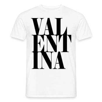Valentina Nom Prénom Police moderne Word Art - T-shirt homme - blanc - Devant - AI Model Male 178 dark (178cm)