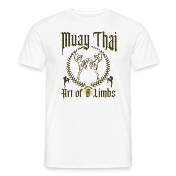Muay Thai Kickboxing - Men's T-Shirt - white - Front - AI Model Male 178 dark (178cm)