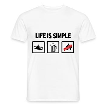 Life Can Be Simple Just Add Water Kayaking Paddle - Männer T-Shirt - Weiß - Vorne - AI Model Male 178 dark (178cm)