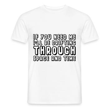 Je vais dériver dans l’espace et le temps 2 - T-shirt homme - blanc - Devant - AI Model Male 178 dark (178cm)