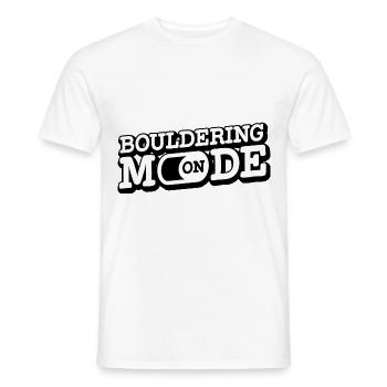 Bouldering Mode On Rock Climber Rock Boulder Mount - Männer T-Shirt - Weiß - Vorne - AI Model Male 178 dark (178cm)
