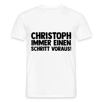 First name Chris Christoph - Men's T-Shirt - white - Front - AI Model Male 178 dark (178cm)