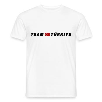 Équipe Turquie Drapeau Türkiye - T-shirt homme - blanc - Devant - AI Model Male 178 dark (178cm)