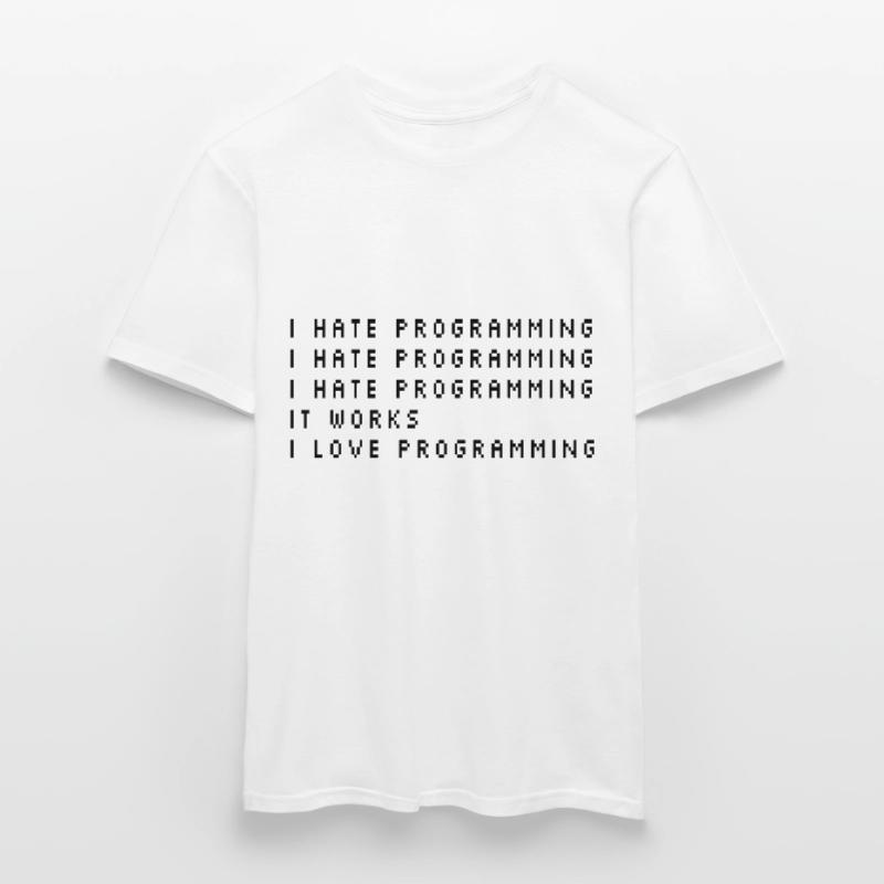 I Hate Programming Coder Programmer Software Devel Männer T-Shirt