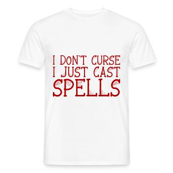Je ne maudis pas, je lance juste des sorts 4 - T-shirt homme - blanc - Devant - AI Model Male 178 dark (178cm)