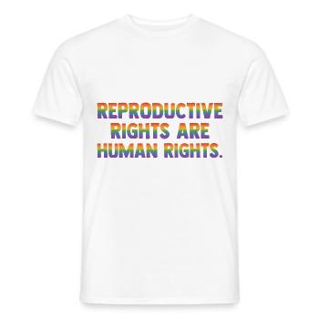 Reproductive Rights Are Human Rights Bisexual Tran - Männer T-Shirt - Weiß - Vorne - AI Model Male 178 dark (178cm)