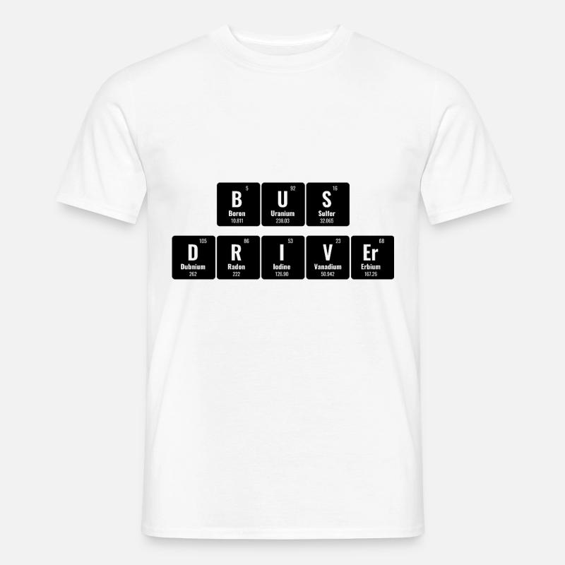 Periodensystem der Elemente Schulbusfahrer - Männer T-Shirt - Weiß