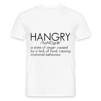 Hangry Definition 5 - Männer T-Shirt - Weiß - Vorne - AI Model Male 178 dark (178cm)