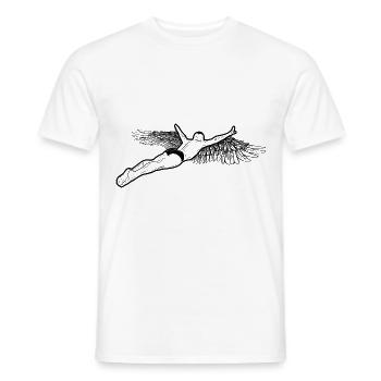 Retro Graphic Cliff Diver Cliff Diving Tombstoning - Men's T-Shirt - white - Front - AI Model Male 178 dark (178cm)