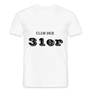 Club der 31er - schwarz - Männer T-Shirt - Weiß - Vorne - AI Model Male 178 dark (178cm)
