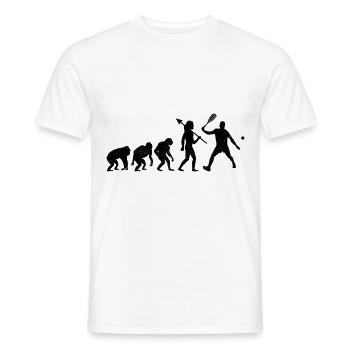Squash Player Squash Evolution Player Raquetball S - Men's T-Shirt - white - Front - AI Model Male 178 dark (178cm)