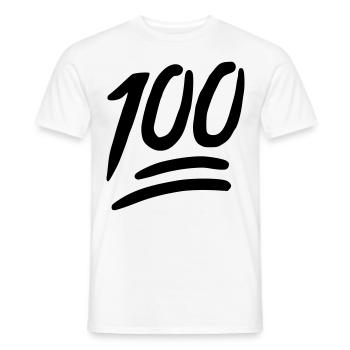 Emoji 100 sketch black - Men's T-Shirt - white - Front - AI Model Male 178 dark (178cm)