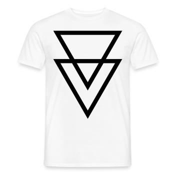 Triangles Symbols Vector - Men's T-Shirt - white - Front - AI Model Male 178 dark (178cm)