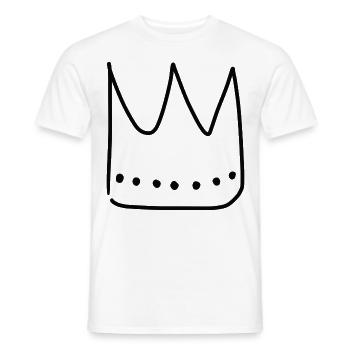 Emoji crown crowns sketch black - Men's T-Shirt - white - Front - AI Model Male 178 dark (178cm)