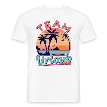 Urlaub Strand Strandurlaub Palmen Familie Sommer - Männer T-Shirt - Weiß - Vorne - AI Model Male 178 dark (178cm)
