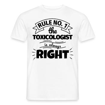 TOXICOLOGIST funny gift - Men's T-Shirt - white - Front - AI Model Male 178 dark (178cm)