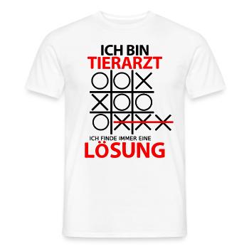 Dankeschön Danke sagen an Tierarzt Tierarztpraxis - Männer T-Shirt - Weiß - Vorne - AI Model Male 178 dark (178cm)