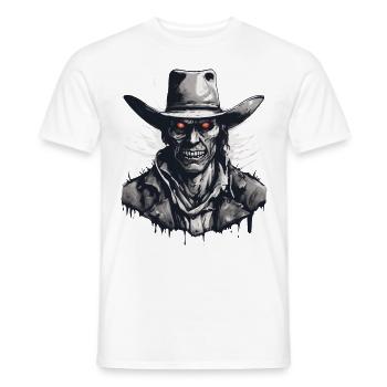Horror Cowboy - Männer T-Shirt - Weiß - Vorne - AI Model Male 178 dark (178cm)