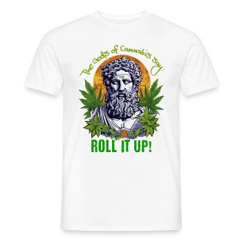 Gods of Cannabis - Männer T-Shirt - Weiß - Vorne - AI Model Male 178 dark (178cm)