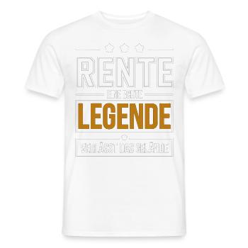 Retirement: A real legend leaves the site - Men's T-Shirt - white - Front - AI Model Male 178 dark (178cm)