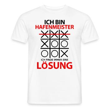 Hafenmeister Hafen Betriebsleiter Sprüche Lustig - Männer T-Shirt - Weiß - Vorne - AI Model Male 178 dark (178cm)