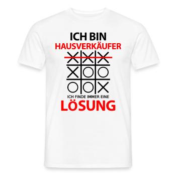 Hausverkäufer Hauskauf Verkäufer Lustig Sprüche - Männer T-Shirt - Weiß - Vorne - AI Model Male 178 dark (178cm)
