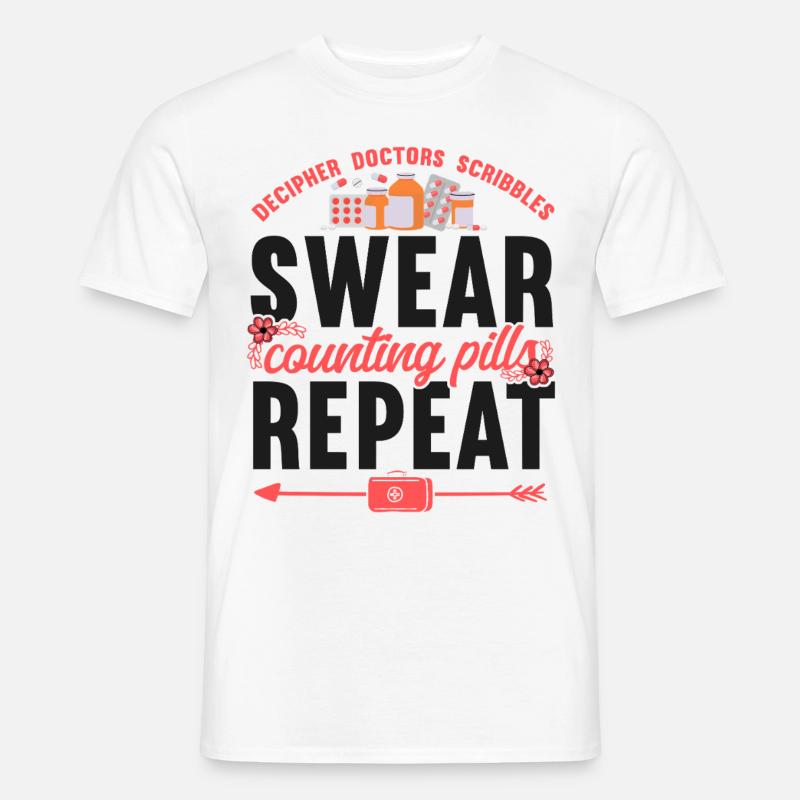 Pharmacy Tech Technician - Men’s T-shirt - white