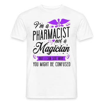 Technicien en pharmacie - T-shirt homme - blanc - Devant - AI Model Male 178 dark (178cm)