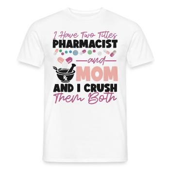 Technicien en pharmacie - T-shirt homme - blanc - Devant - AI Model Male 178 dark (178cm)